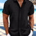 Danniel - Chemise rayée à manches courtes pour homme col Kent