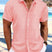 Danniel - Chemise rayée à manches courtes pour homme col Kent