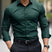 Men's Slim Fit Long Sleeve Kent Collar Dress Shirt - Image 10