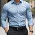 Men's Slim Fit Long Sleeve Kent Collar Dress Shirt - Image 9