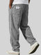 Men's Relaxed Fit Corduroy Pants Elastic Waist Drawstring