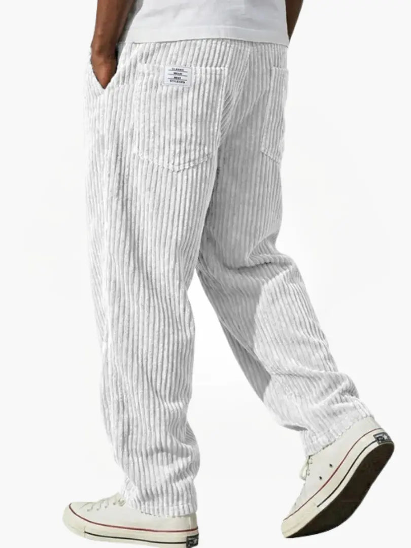 Men's Relaxed Fit Corduroy Pants Elastic Waist Drawstring - Image 5