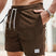 Men's Ribbed Drawstring Shorts Elastic Waist Beach Summer - Image 11