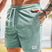 Men's Ribbed Drawstring Shorts Elastic Waist Beach Summer - Image 17