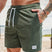 Men's Ribbed Drawstring Shorts Elastic Waist Beach Summer - Image 2