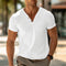 Men's Short Sleeve V-Neck Henley T-Shirt