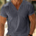 Men's Short Sleeve V-Neck Henley T-Shirt - Image 3