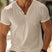 Men's Short Sleeve V-Neck Henley T-Shirt - Image 6