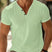 Men's Short Sleeve V-Neck Henley T-Shirt - Image 8