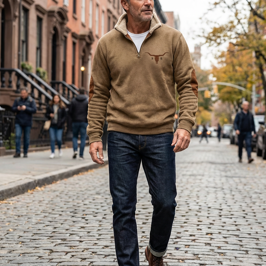 Trenton – Men’s Fleece Sweater with Half Zip