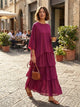 Alicia - Loose Fit Maxi Dress Batwing Sleeves