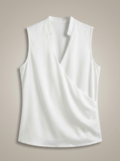Eliza - Camiseta de mujer ajustada con cuello en V