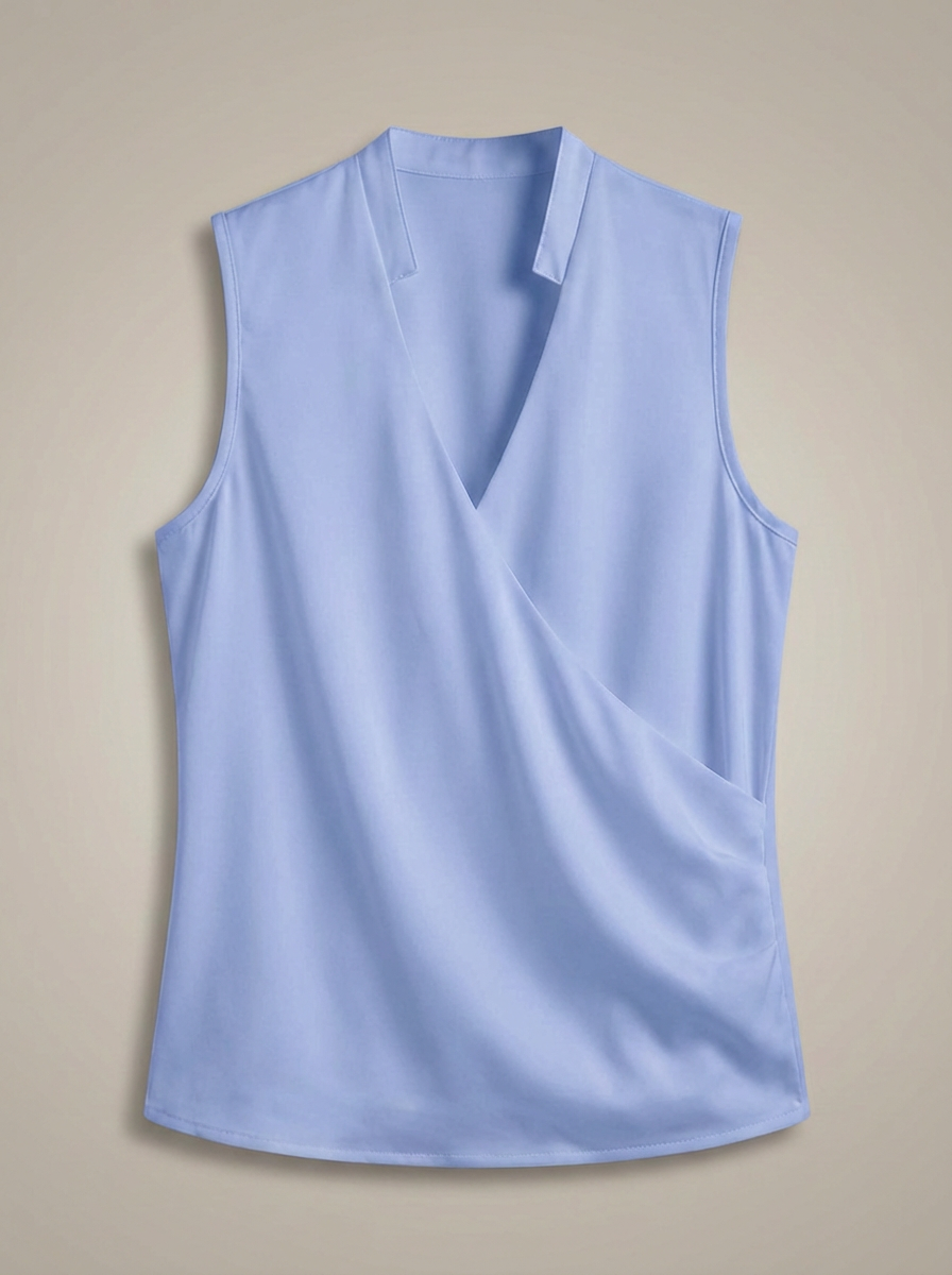 Eliza - Camiseta de mujer ajustada con cuello en V