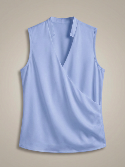 Eliza - Camiseta de mujer ajustada con cuello en V