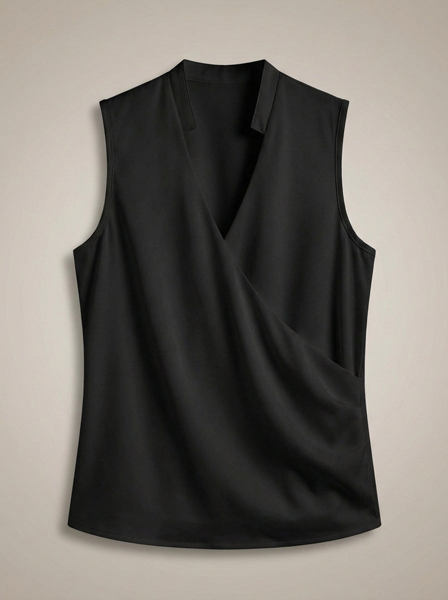 Eliza - Camiseta de mujer ajustada con cuello en V