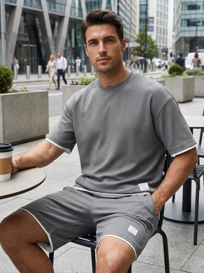 Jayce - Ensemble T-shirt ajusté et short pour homme