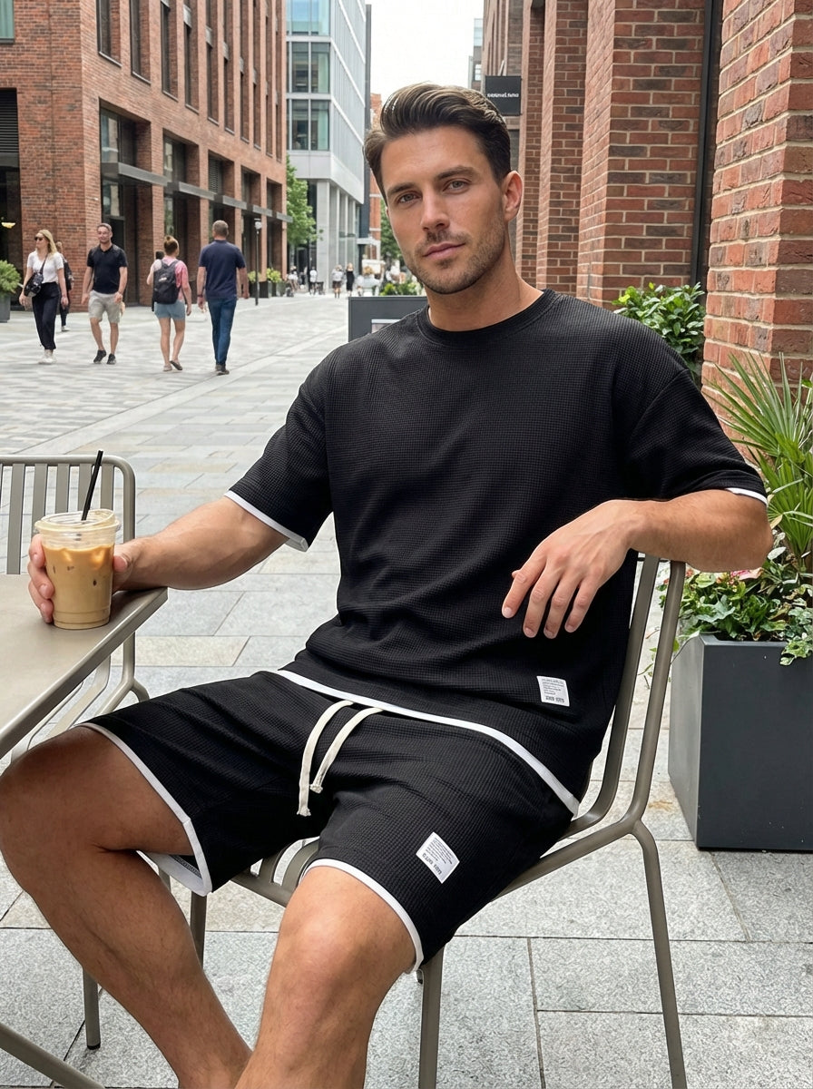 Jayce - Ensemble T-shirt ajusté et short pour homme