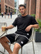 Jayce - Ensemble T-shirt ajusté et short pour homme