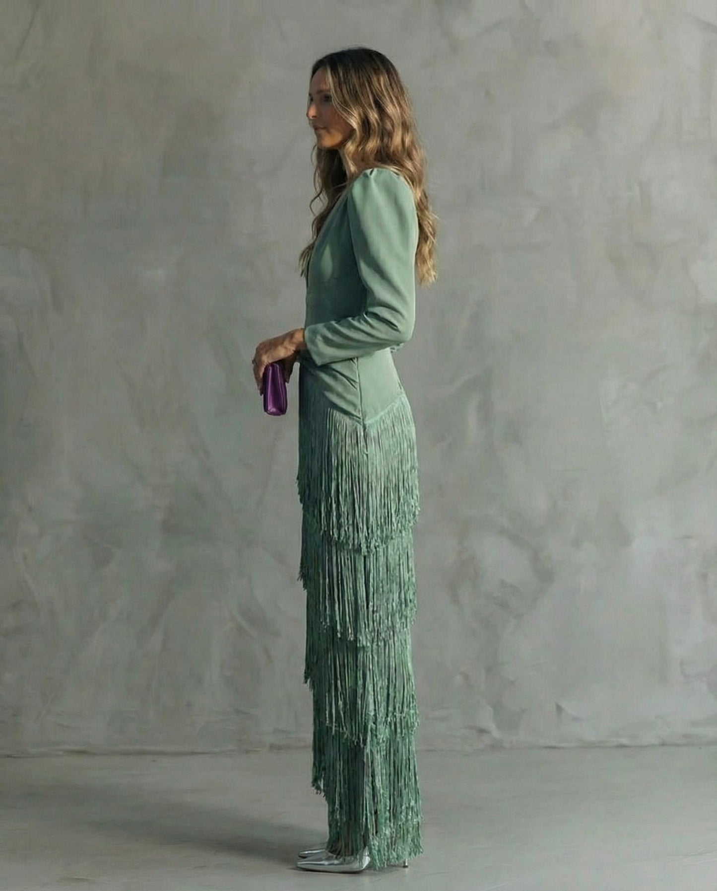 Ivana - Elegant Fringe Midi Dress