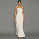 Novelle - Strapless Pleated Ceremony Maxi Dress