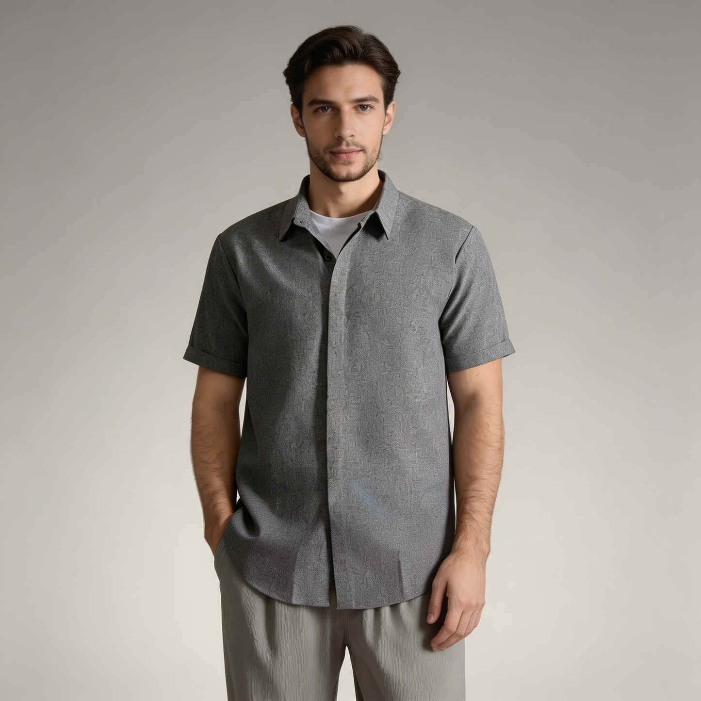 Novarello - Cotton Linen Short Sleeve Shirt