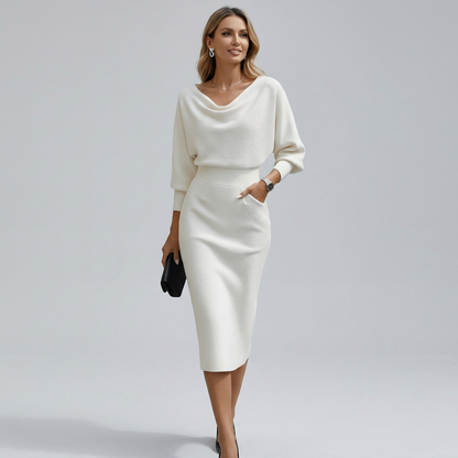 Ceraphine – Draped Midi Dress