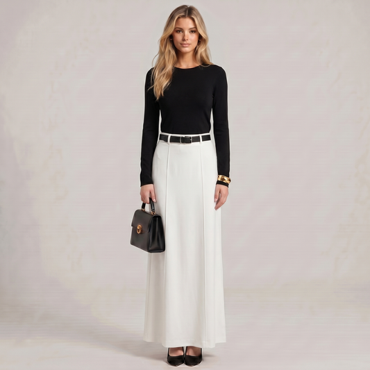 Women Flowy Maxi Skirt Long Wide Leg