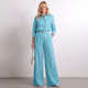 Women Wide Leg Linen Palazzo Pants - Image 2