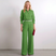 Women Wide Leg Linen Palazzo Pants - Image 3