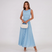 Women Draped Neck Pleated Midi Dress Wedding Guest - Image 13