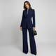 Women 2 Piece High Collar Blazer Trouser Set - Image 4