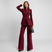 Women 2 Piece High Collar Blazer Trouser Set - Image 7