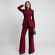 Women 2 Piece High Collar Blazer Trouser Set - Image 7
