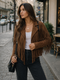 Fynella – Brown Suede Fringe Jacket Women