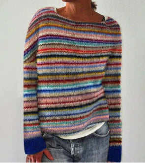 Elendra – Women’s Crew Neck Knit Sweater