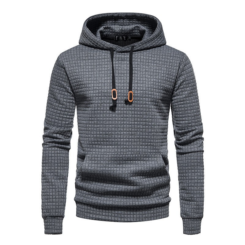Sweat à capuche texturé gaufré pour hommes