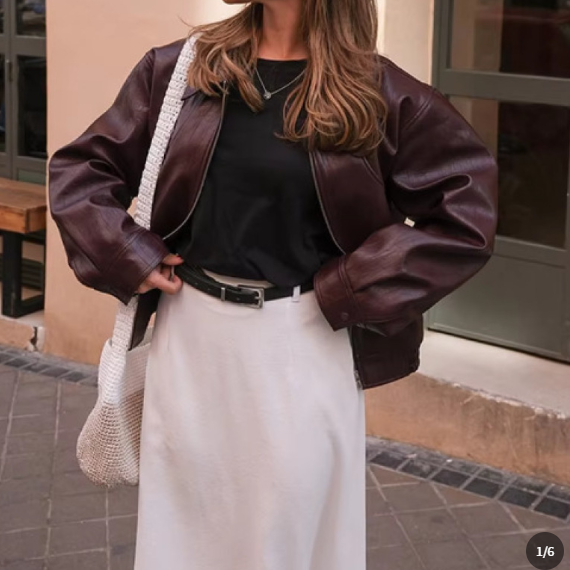Bordellea – Vintage Faux Leather Jacket Women