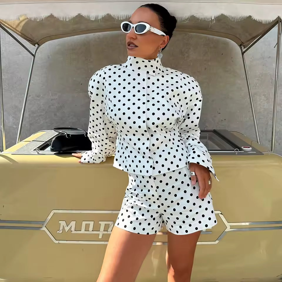 Mindrana - Polka Dot Co Ord Skirt Set