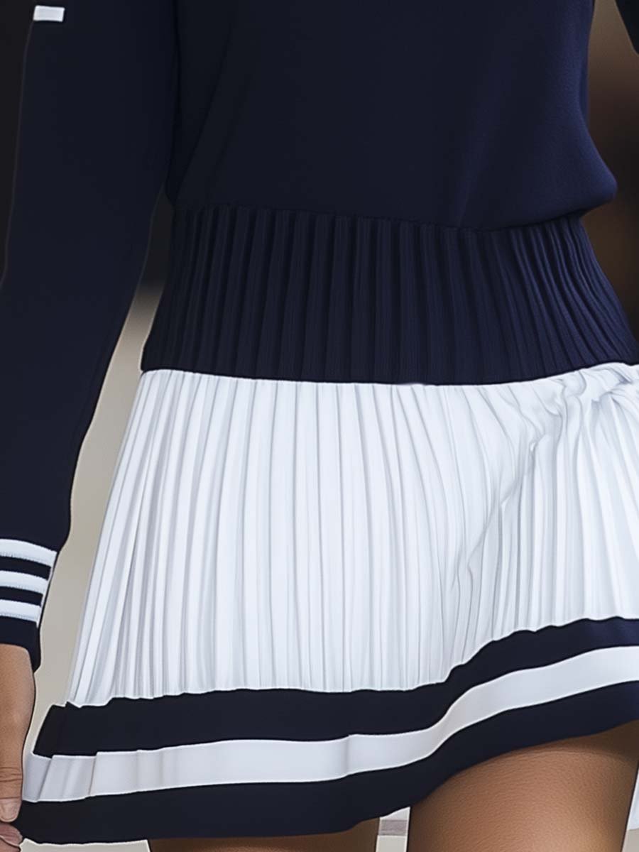 Mirevella – Robe courte sportive pour femme avec col rond