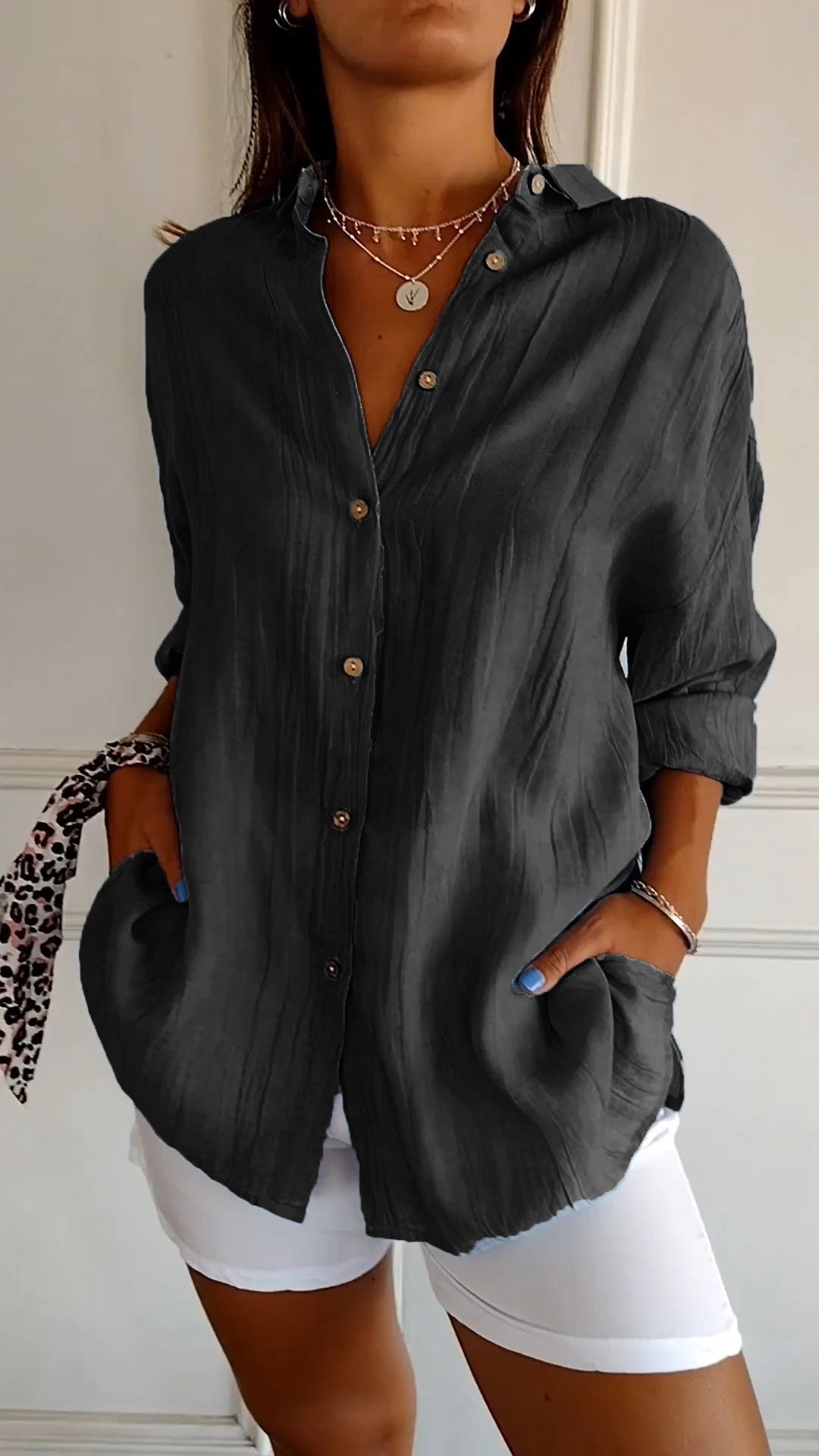 Vaelune – Crinkle Comfort Blouse