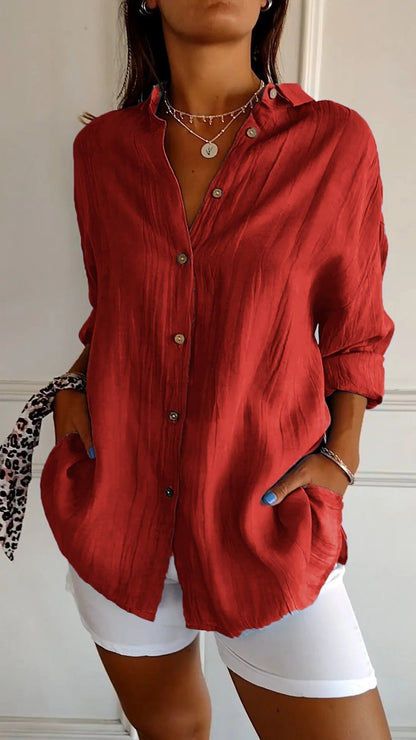 Vaelune – Crinkle Comfort Blouse
