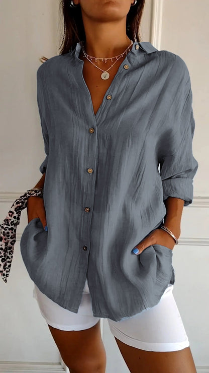 Vaelune – Crinkle Comfort Blouse