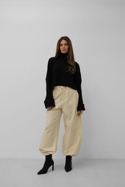 Solena - Pantaloni Cargo Gialli da Donna