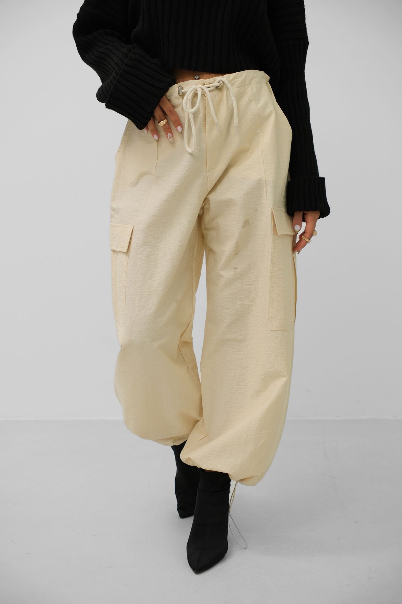 Solena - Pantaloni Cargo Gialli da Donna