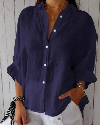 Elarisa - Womens Long Sleeve Button Blouse