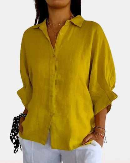 Elarisa - Womens Long Sleeve Button Blouse