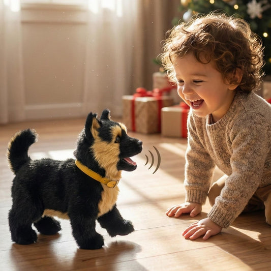Realistic German Shepherd Electronic Robot Puppy Walking Barking