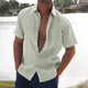 Larvane - Mens Linen Short Sleeve Shirt