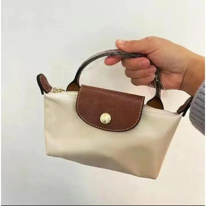 Women Mini Crossbody Bag Top Handle Contrasting Flap - Image 4