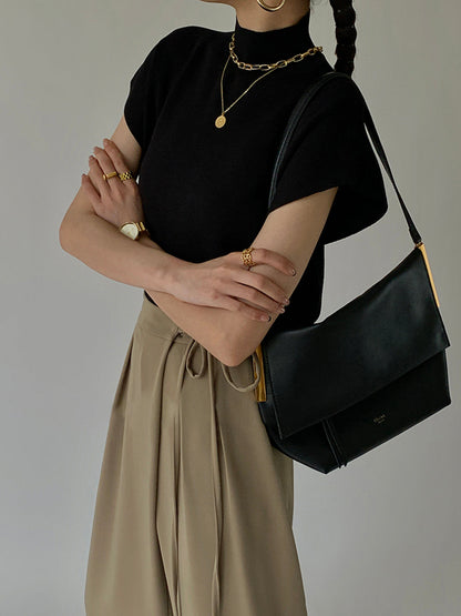 Stellara – Kvinders kortærmede casual top med mock neck